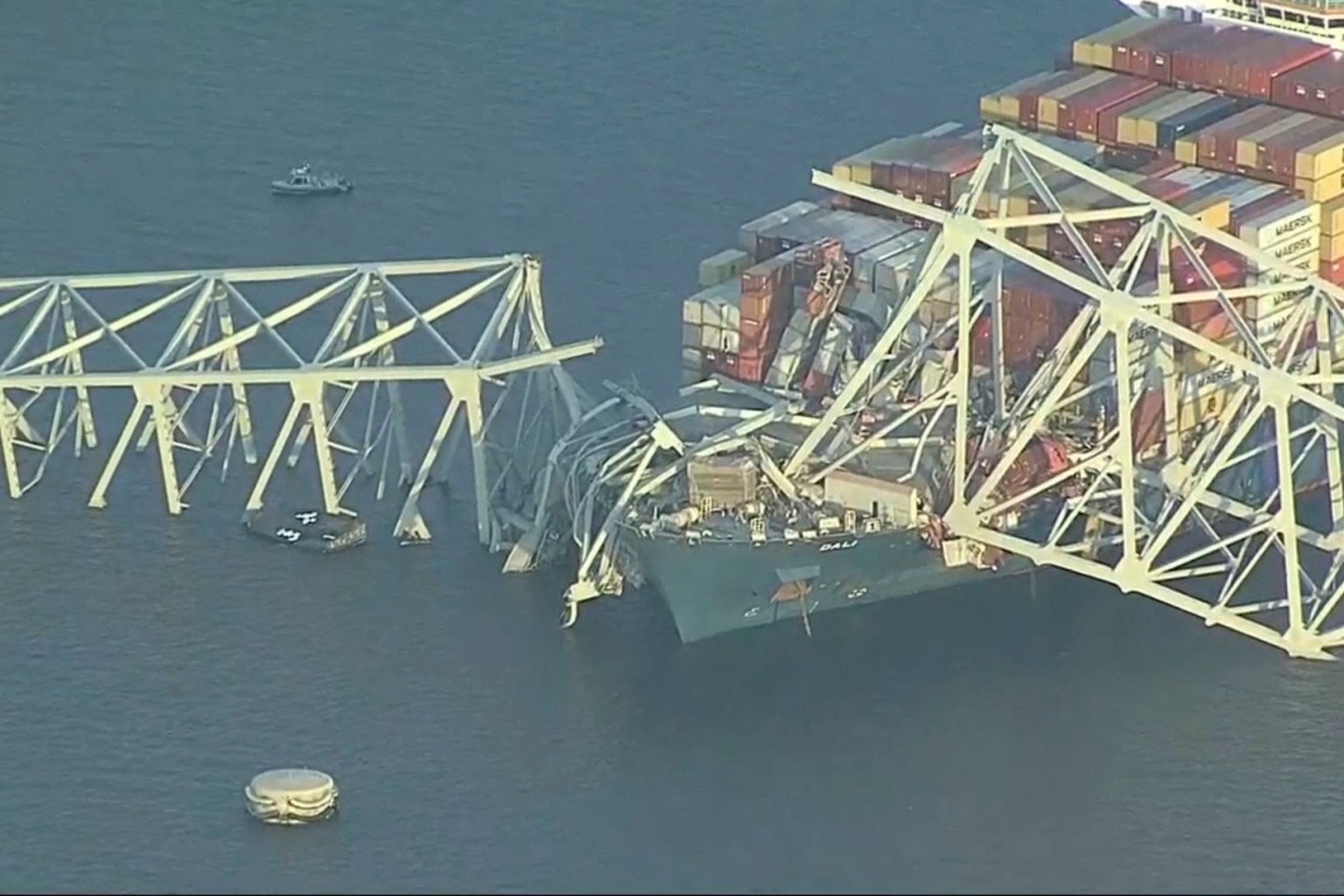 Die Francis Scott Key Bridge ist nach der Kollission mit Containerschiff «Dali» eingestürzt. Die Brücke ist mehr als 2,5 Kilometer lang.