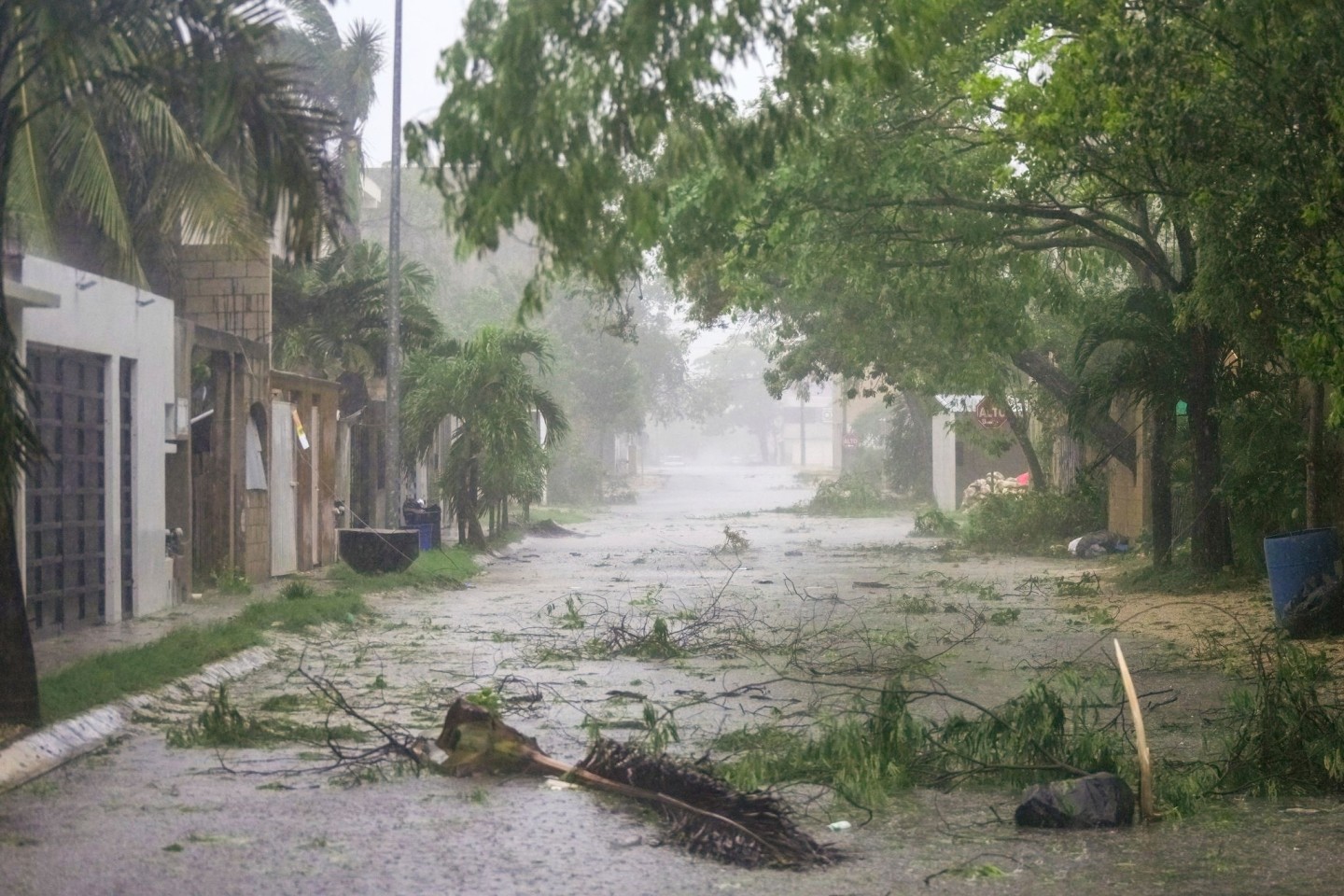 Über Land auf der mexikanischen Halbinsel Yucatán schwächte «Beryl» ab.