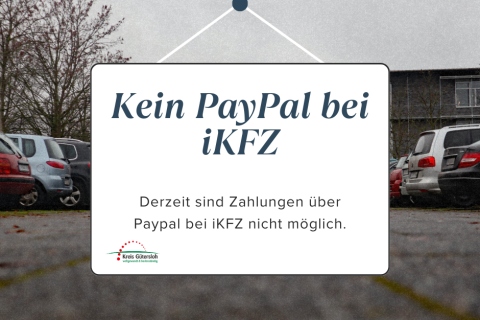 Derzeit kein PayPal bei iKFZ