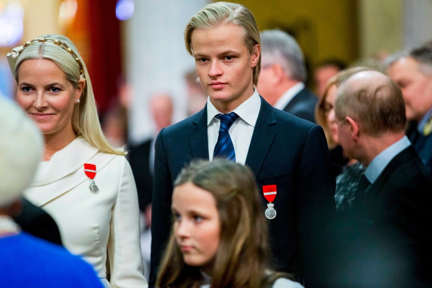 Kronprinzessin Mette-Marit 2015 mit ihrem Sohn Marius Borg Høiby. (Archivbild)