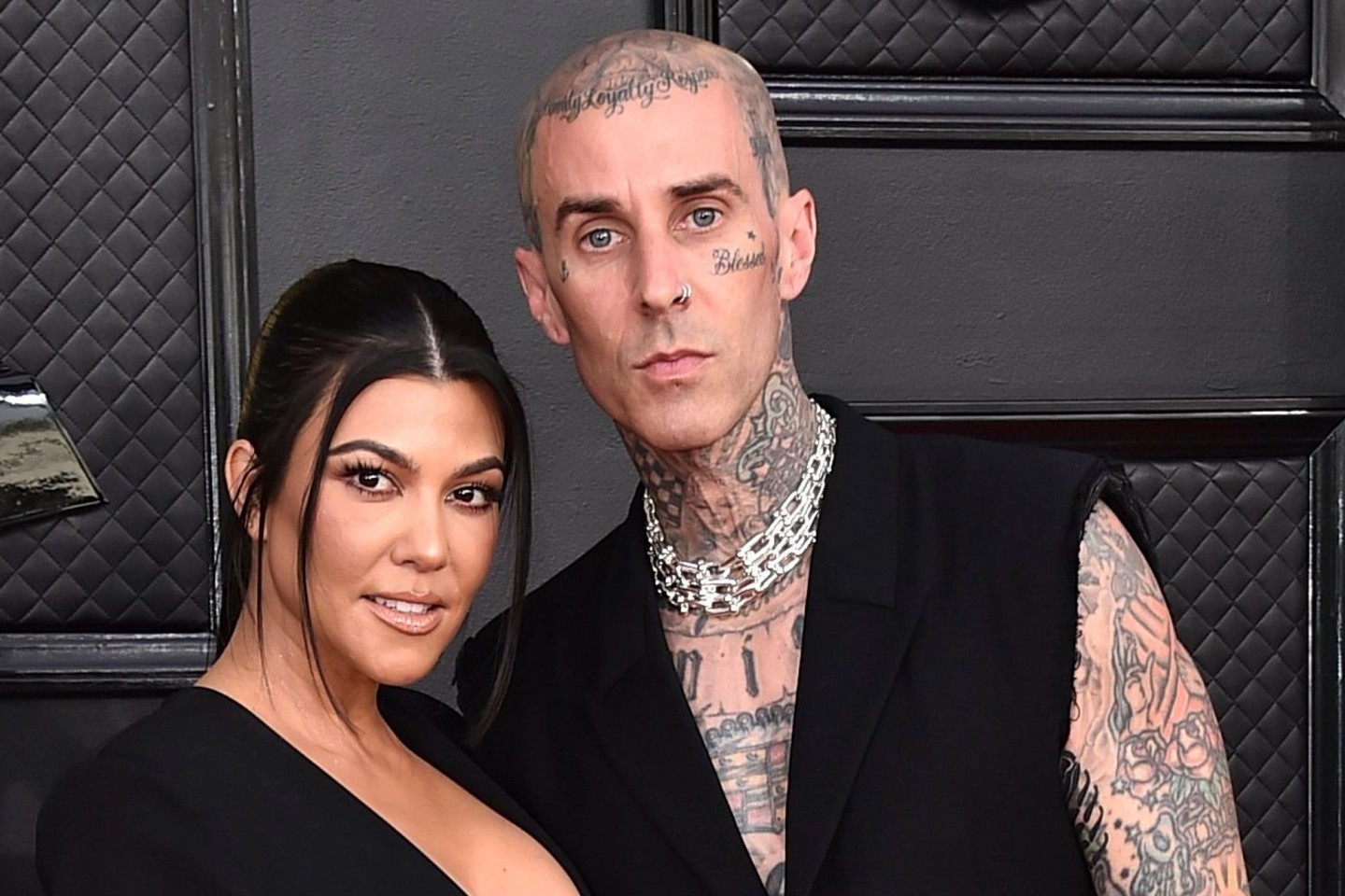 US-Realitystar Kourtney Kardashian und ihr Partner Travis Barker, Drummer von Blink 182.